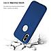 Custodia Compatibile Con Apple Iphone X / Xs In Blu Scuro - Coperchio Protettivo Ibrido Con Silicone Tpu All'interno E 2 Pezzi Di Plastica All'esterno - Foto miniatura 4