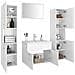 Set Mobili da Bagno Bianco in Legno Multistrato - Foto miniatura 3