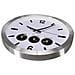 Orologio Da Parete Con 3 Fusi Orari 45,5 Cm Bianco E Argento - Foto miniatura 6