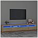 Mobile Porta TV con Luci LED Rovere Sonoma 240x35x40 cm - Foto miniatura 1