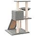 Albero Per Gatti Con Tiragraffi In Sisal Grigio Chiaro 82 Cm - Foto miniatura 4