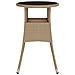 Tavolo Da Giardino 60x75 Cm Vetro Temperato E Polyrattan Beige - Foto miniatura 4