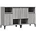 Credenze 2pz Grigio Sonoma 60x35x70 Cm In Legno Multistrato - Foto miniatura 2