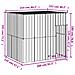 Casetta Cani Tetto Grigio Chiaro 214x153x181 Cm Acciaio Zincato - Foto miniatura 3
