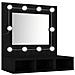 Mobile A Specchio Con Led Nero 60x31,5x62 Cm - Foto miniatura 2