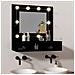 Mobile A Specchio Con Led Nero 60x31,5x62 Cm - Foto miniatura 1