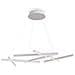 Lampadario A Sospensione Moderno Line Alluminio Bianco 6 Luci Led 79w - Foto miniatura 1
