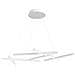 Lampadario A Sospensione Moderno Line Alluminio Bianco 6 Luci Led 79w - Foto miniatura 2