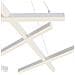 Lampadario A Sospensione Moderno Line Alluminio Bianco 6 Luci Led 79w - Foto miniatura 3
