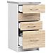 Mobile cucina modulare con piano di lavoro LIMA, 4 cassetti, 40x44,5x82 cm, Colore Bianco e Sonoma Quercia - Foto miniatura 2