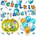 Set Di Palloncini Blu Dinosauro 30 Pezzi Decorazione - Foto miniatura 1
