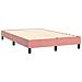 Letto a Molle con Materasso e LED Rosa 120x200 cm in Velluto - Foto miniatura 3