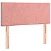 Letto a Molle con Materasso e LED Rosa 120x200 cm in Velluto - Foto miniatura 4