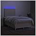 Letto a Molle con Materasso e LED Crema 120x190 cm in Tessuto - Foto miniatura 4