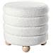 Pouf Chilly Bouclé Bianco Sporco - Foto miniatura 3
