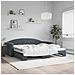 Divano Letto Con Letto Estraibile Grigio Scuro 100x200 Velluto - Foto miniatura 1