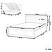 Letto Contenitore Legno Di Pino Lambres 160 X 200 Cm Bianco - Foto miniatura 8