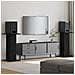 Supporti per Altoparlanti Rovere Nero 30x30x60 cm - Foto miniatura 2