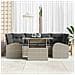 Set divani giardino 7 pezzi con cuscini Grigio Chiaro Polirattan - Foto miniatura 3