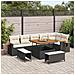 Set Divano Giardino con Cuscini 9 Pezzi Poli Rattan Nero Acacia, Set Pranzo Giardino 3 Pezzi con Cuscini Nero Poli Rattan Acacia - Foto miniatura 2
