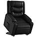 Poltrona Alzapersona Reclinabile Elettrica Nera in Similpelle - Foto miniatura 3