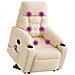 Poltrona Alzapersona Reclinante Massaggiante Beige Microfibra - Foto miniatura 3