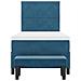 Letto a Rete con Materasso e Panchina Blu Scuro 90x200 cm Velluto - Foto miniatura 9