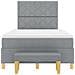 Letto con Box Spring e Materasso + Panca Grigio Chiaro 120x190 cm Tessuto - Foto miniatura 9