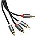 Cavo Audio Da 2 Rca A 2 Rca A Doppia Schermatura Con Connettori Placcati Oro 1,5 M - Foto miniatura 1