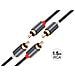 Cavo Audio Da 2 Rca A 2 Rca A Doppia Schermatura Con Connettori Placcati Oro 1,5 M - Foto miniatura 2