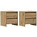 Comodino 2 pcs Rovere Artigianale 45x34x44,5 cm Legno Ingegnerizzato - Foto miniatura 1