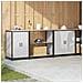 Set di Stoccaggio per Cucina 3 pcs Argento 240 x 50 x 92 cm - Foto miniatura 4
