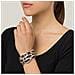 Bracciale Triplo Con Fibbie In Argento E Pelle Marrone - Foto miniatura 2