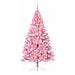 Albero di Natale artificiale con luci integrate Rosa 210 cm PVC - Foto miniatura 4