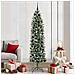 Albero di Natale Artificiale Sottile Verde e Bianco 210 cm - Foto miniatura 2