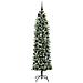 Albero di Natale Artificiale Sottile Verde e Bianco 210 cm - Foto miniatura 3