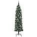 Albero di Natale Artificiale Sottile Verde e Bianco 210 cm - Foto miniatura 4
