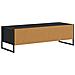 Mobile TV Rovere Nero 100 x 36.5 x 30.5 cm Legno multistrato - Foto miniatura 7