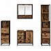 Set di mobili per il bagno con cassetto 4 pcs Legno vecchio - Foto miniatura 9