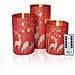 Set Di 3 Candele Led Rosse Natalizie Senza Fiamma Con Telecomando - Foto miniatura 1