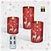Set Di 3 Candele Led Rosse Natalizie Senza Fiamma Con Telecomando - Foto miniatura 2