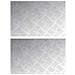 Dischi Quadrati 2 pcs Argento 60 x 40 cm Alluminio - Foto miniatura 1
