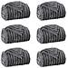 Coperte da Pile 6 pcs Grigio scuro 240 x 220 cm Panno - Foto miniatura 1