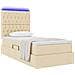 Letto con contenitore e LED Crema 90 x 190 cm Poliestere - Foto miniatura 3
