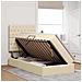 Letto con contenitore e LED Crema 90 x 190 cm Poliestere - Foto miniatura 4
