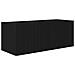 Set mobile TV Montaggio a parete 2 pcs Nero Legno multistrato - Foto miniatura 5