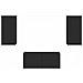 Set mobile TV Montaggio a parete 2 pcs Nero Legno multistrato - Foto miniatura 7