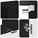 Set mobile TV Montaggio a parete 2 pcs Nero Legno multistrato - Foto miniatura 9