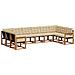 Set di divani da esterno con cuscino 10 pcs Naturale e Beige - Foto miniatura 1