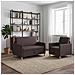 Set di Divani con Storage 2 pcs Marrone Scuro Poliestere - Foto miniatura 3